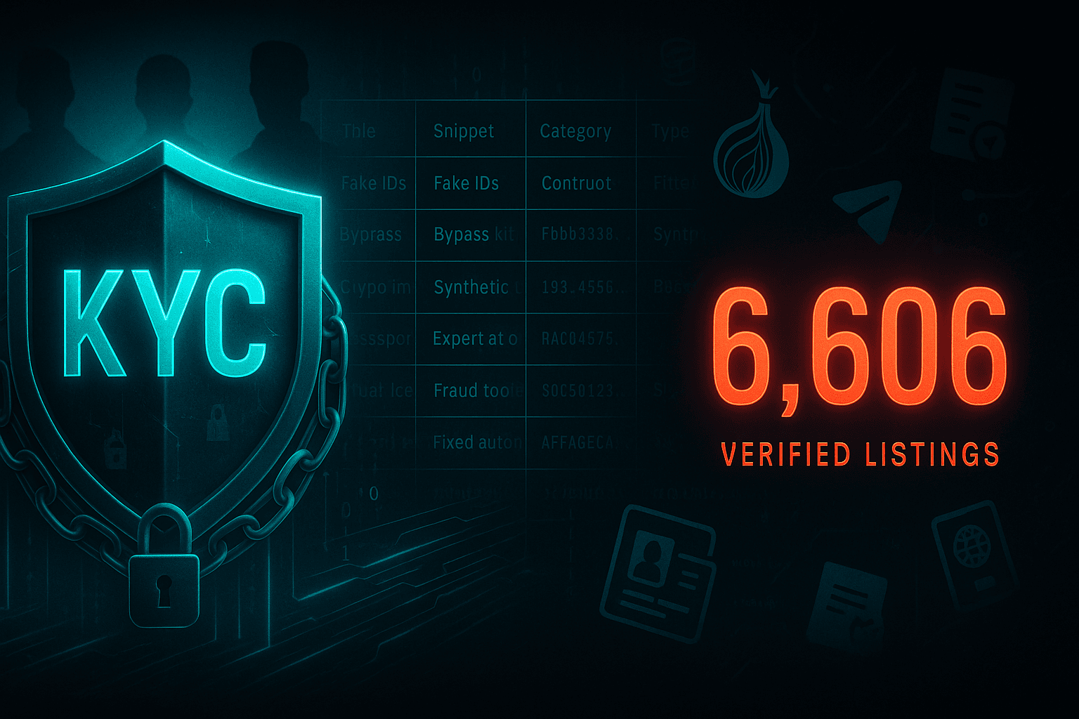 Inside the Darknet KYC Economy: Q3 2025 OSINT Dataset (6,606 Verified Listings)